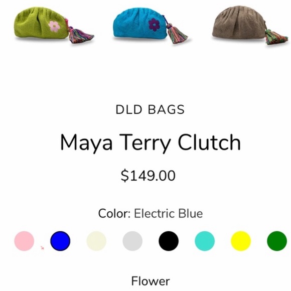 DLD Maya Terry Flower Clutch - Picture 10 of 10